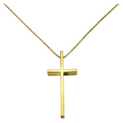 Tiffany & Co. 18 Karat Yellow Gold Cross Pendant