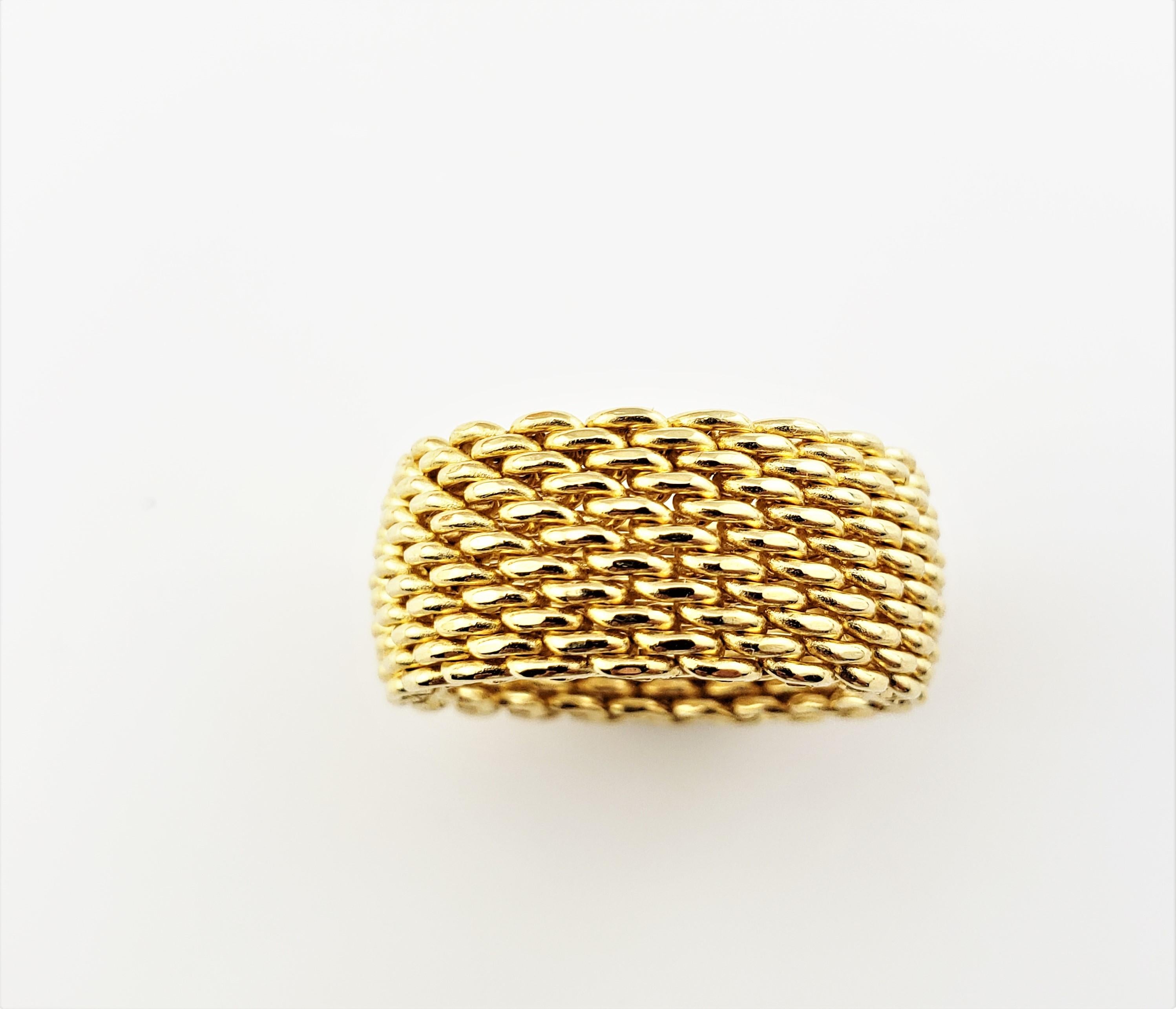 tiffany gold mesh ring