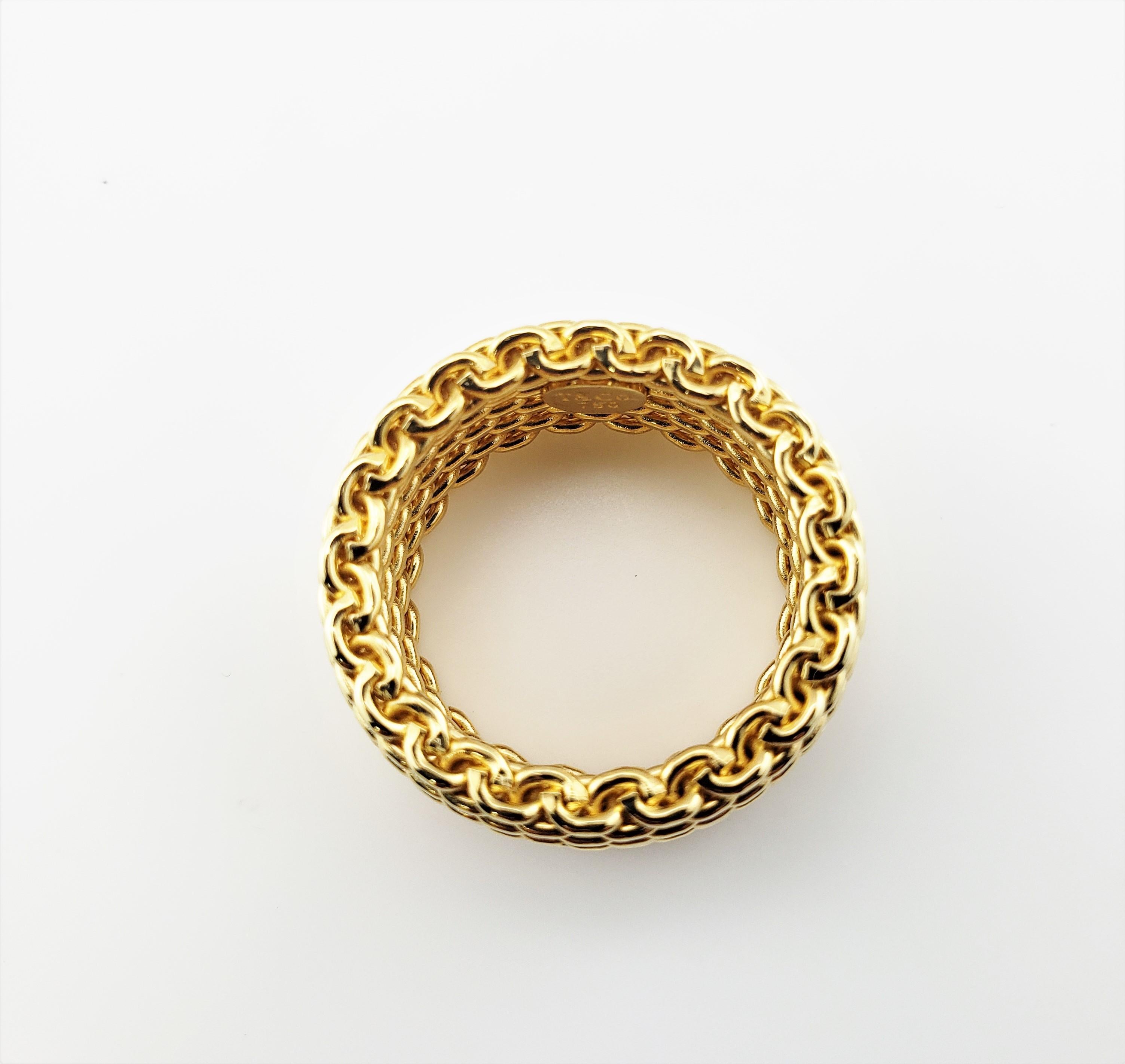 Vintage Tiffany & Co. 18 Karat Yellow Gold Mesh Band Ring In Good Condition In Washington Depot, CT