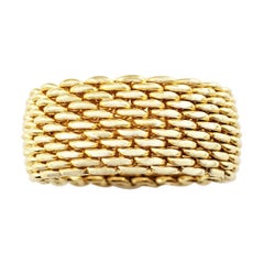 Vintage Tiffany & Co. 18 Karat Yellow Gold Mesh Band Ring