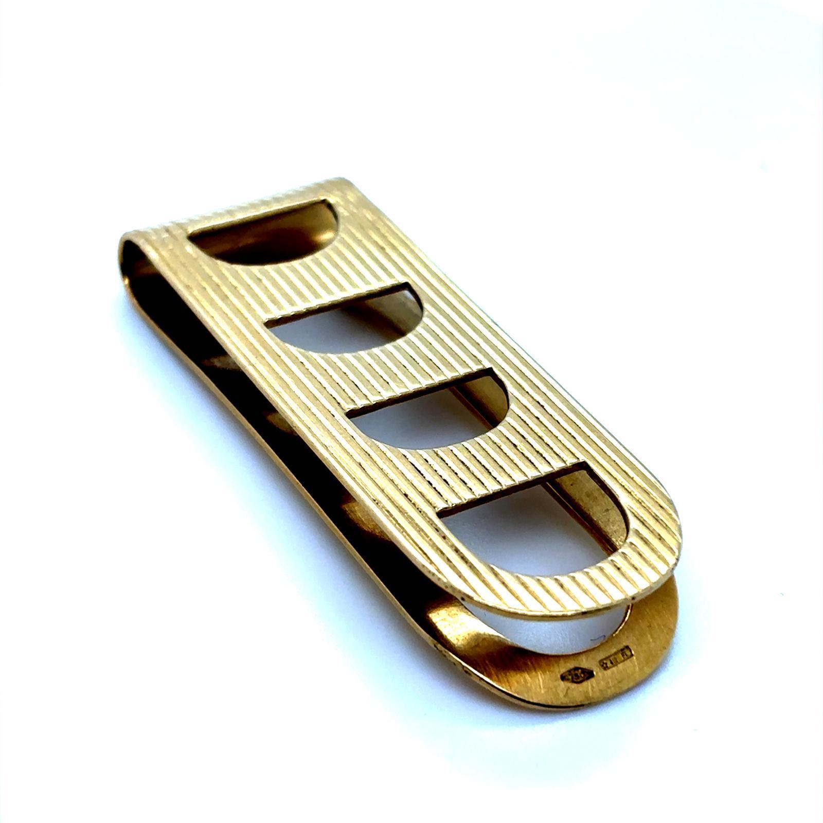 Vintage Tiffany & Co 18 Karat Gelbgold Geldklammer, Vintage, um 1980 Herren im Angebot