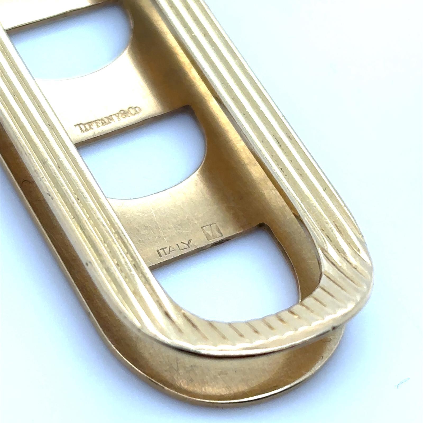 Vintage Tiffany & Co 18 Karat Gelbgold Geldklammer, Vintage, um 1980 im Angebot 2
