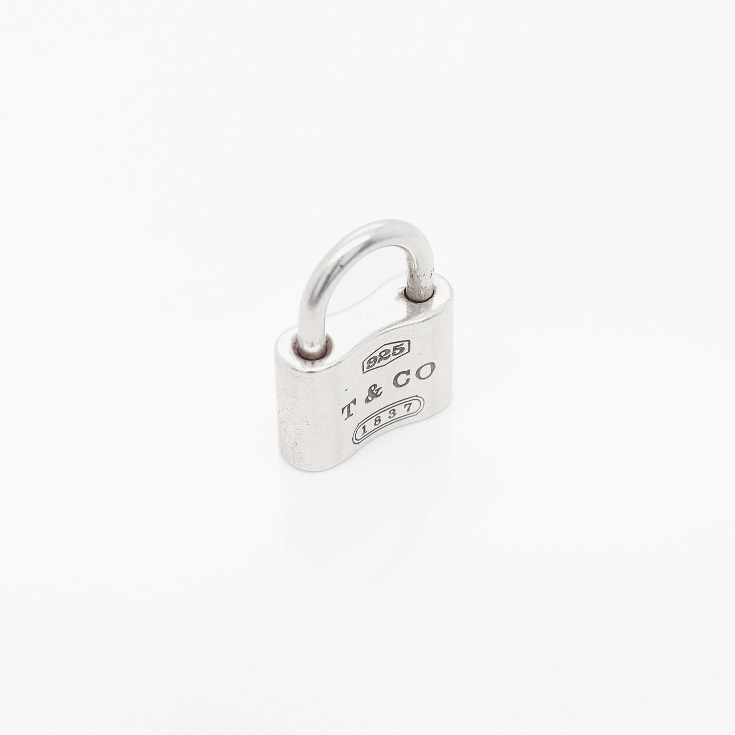Vintage Tiffany & Co. 1837 Sterling Silver Padlock or Lock Charm / Pendant 1