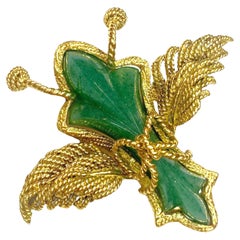 Vintage Tiffany & Co. 18K Aventurine Insect Brooch