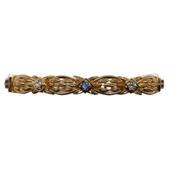 Armband aus 18 Karat Diamanten und Saphiren von Tiffany & Co