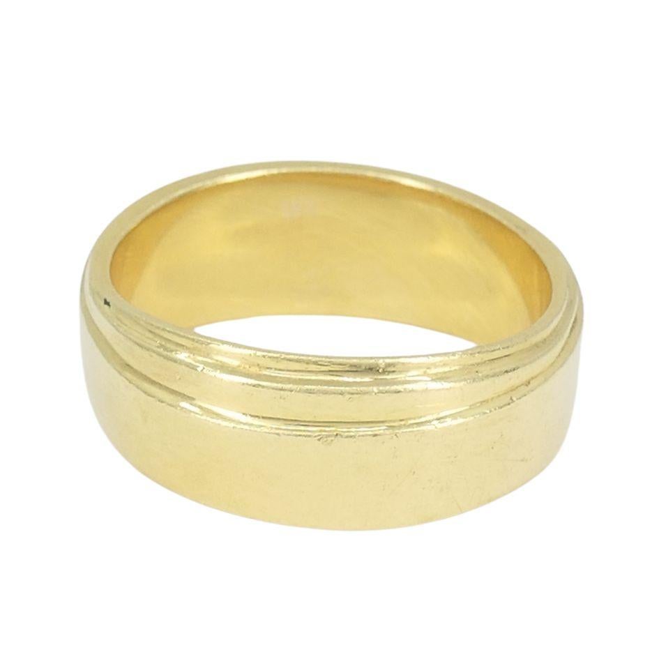 Women's or Men's Vintage Tiffany & Co. 18k Gold Band Ring sz 9.75 For Sale