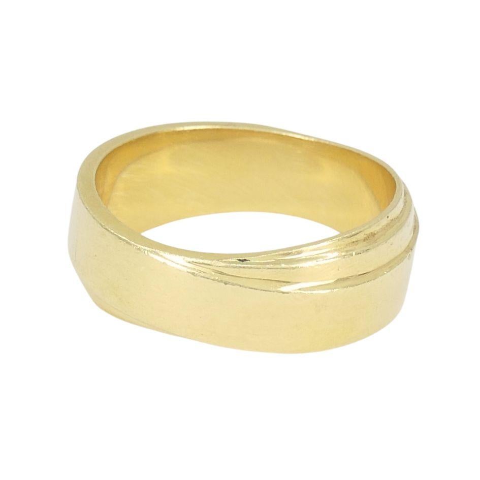 Vintage Tiffany & Co. 18k Gold Band Ring sz 9.75 For Sale 1