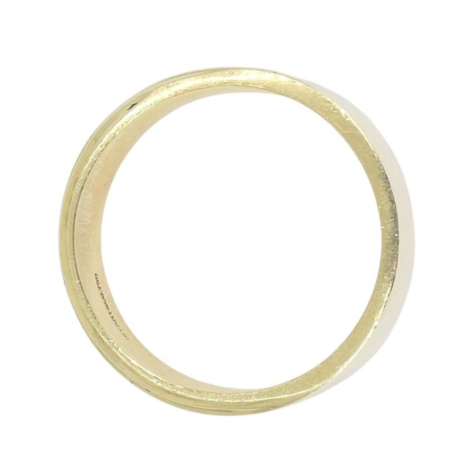 Vintage Tiffany & Co. 18k Gold Band Ring sz 9.75 For Sale 3