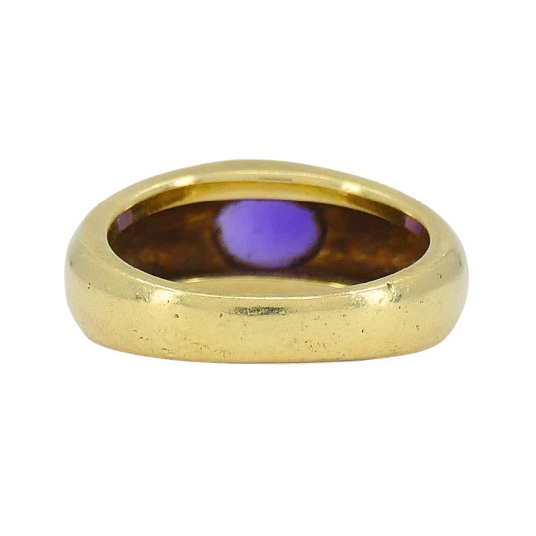 Vintage Tiffany & Co. Anello con ametista cabochon in oro 18k in vendita 3