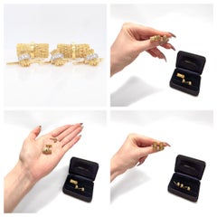 Vintage Tiffany & Co. 18k Gold & Diamond Cufflink Dress Set