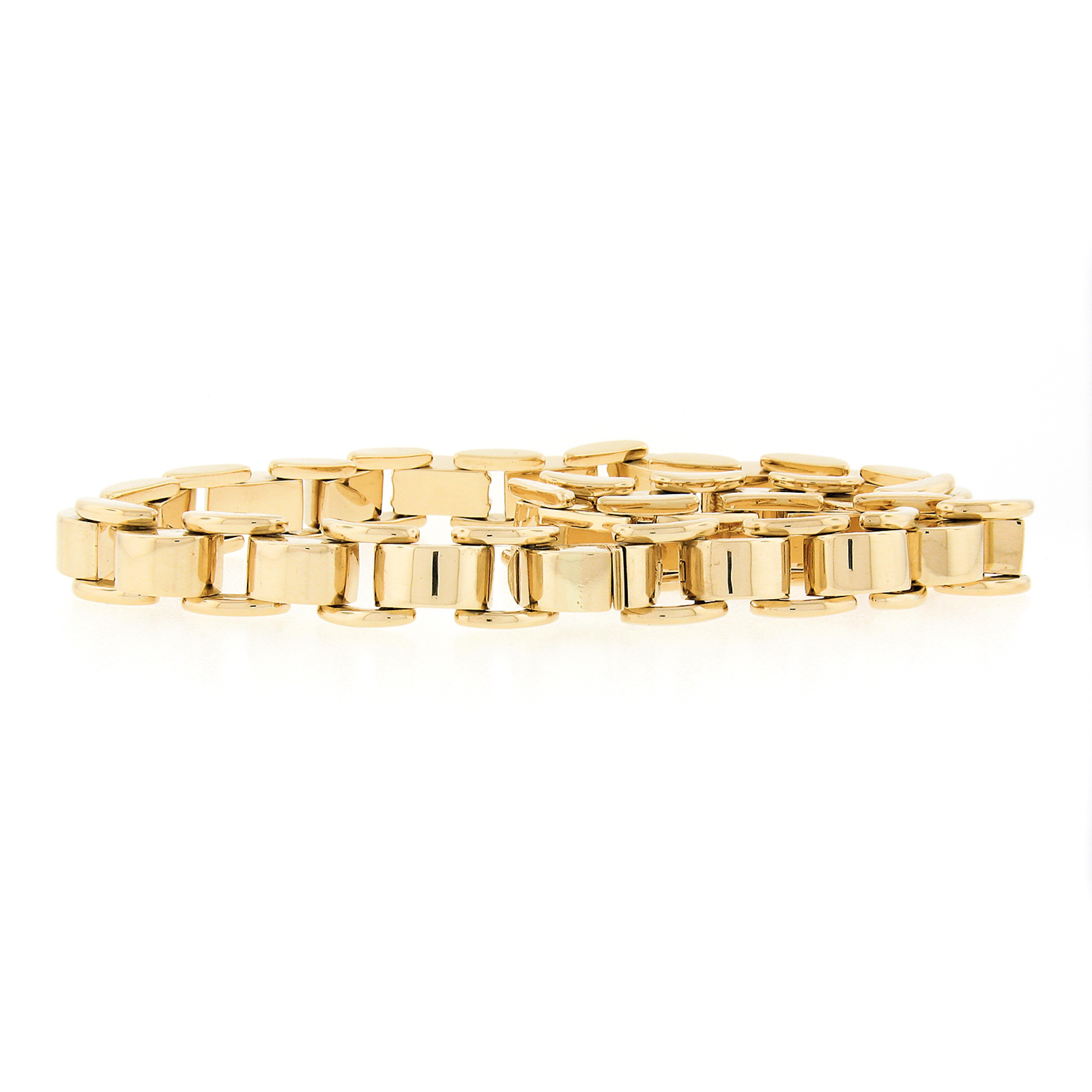 Tiffany & Co. 18 Karat Gold Diamant-Gliederarmband mit mehreren Edelsteinen (Retro) im Angebot