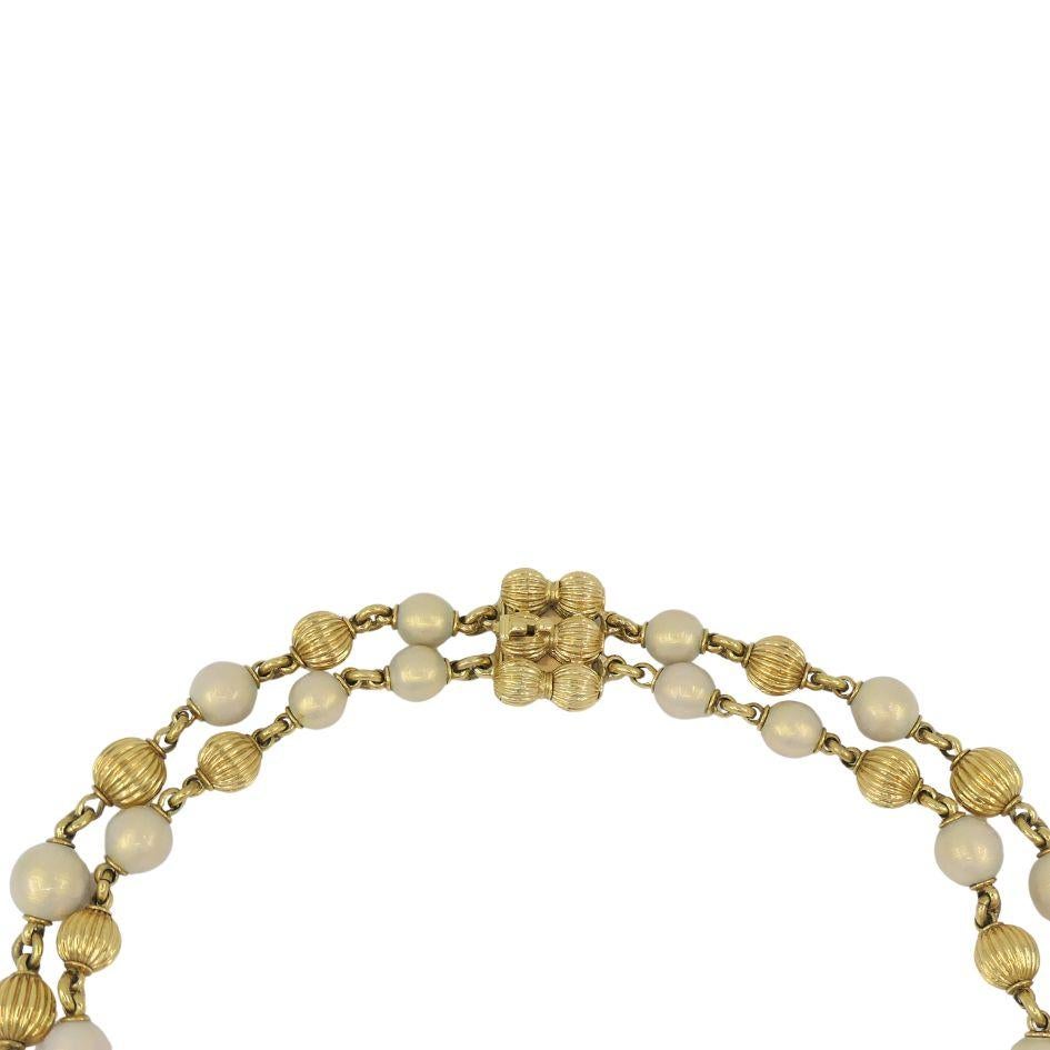 Vintage Tiffany & Co. Collana con perline e smalto d'oro 18k in vendita 6
