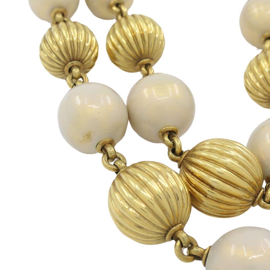 Vintage Tiffany & Co. Collana con perline e smalto d'oro 18k in vendita 4