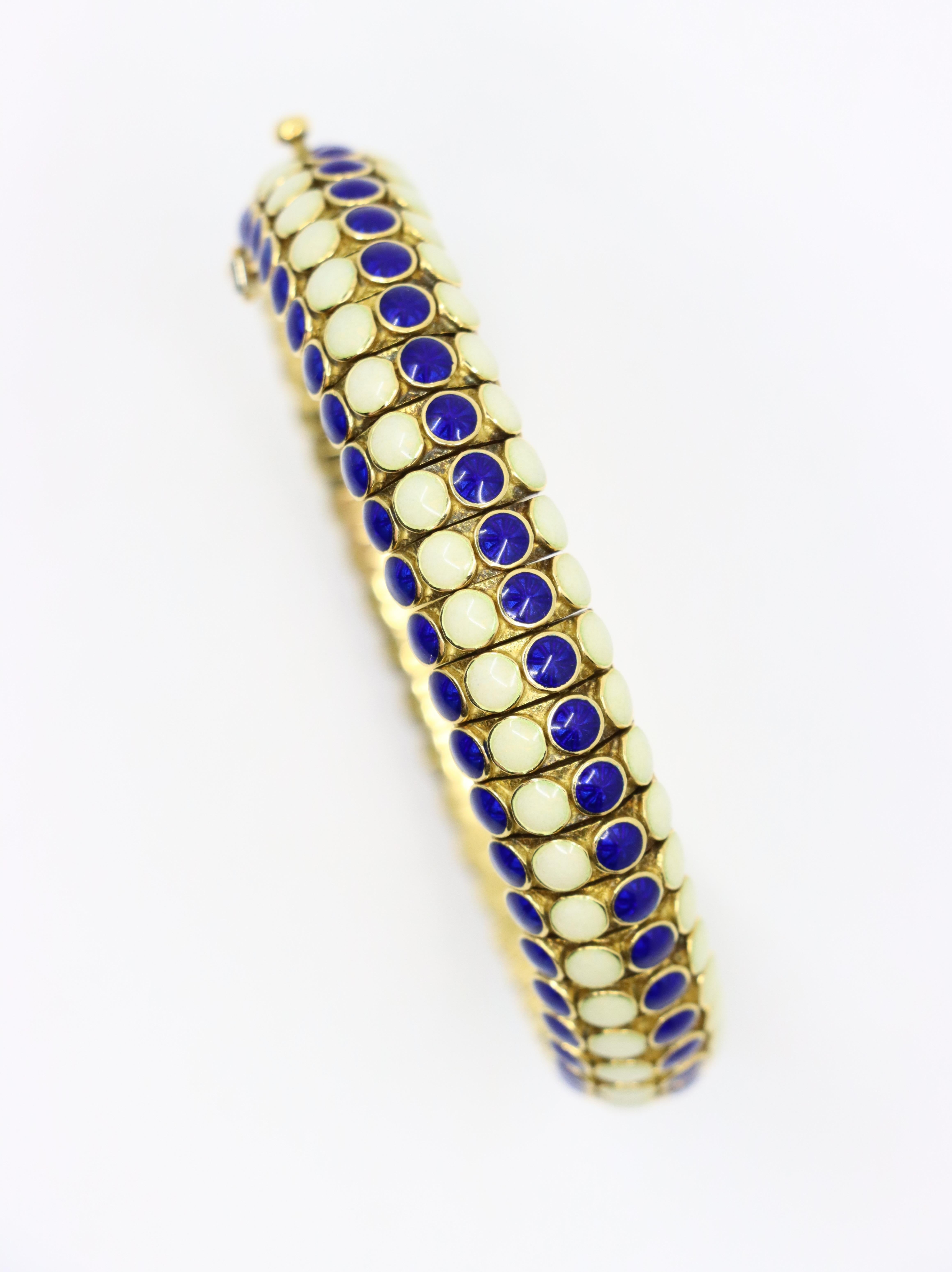Bracciale vintage con smalto in oro 18 carati di Tiffany & Co. in vendita 6