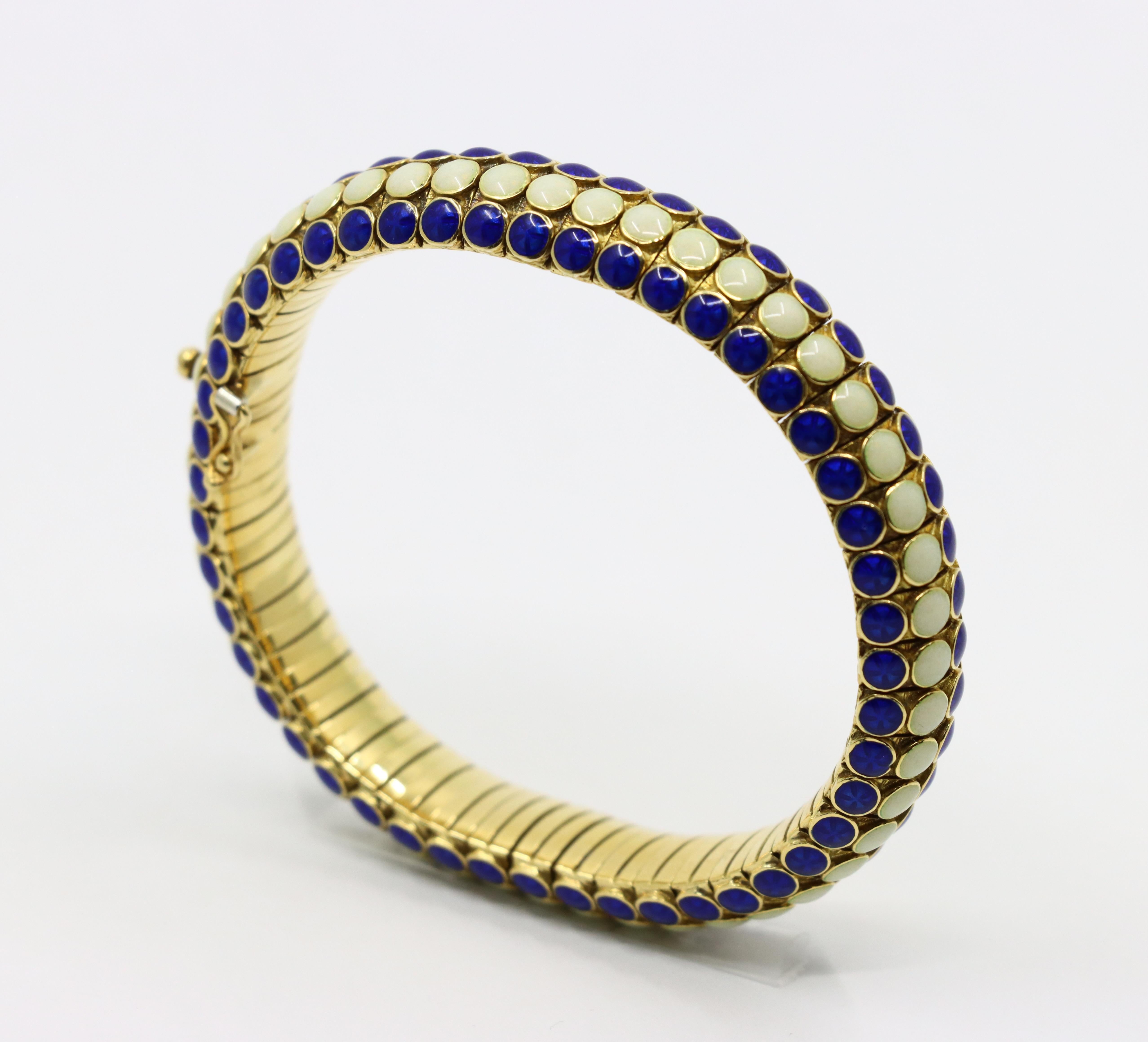 Bracciale vintage con smalto in oro 18 carati di Tiffany & Co. in vendita 7