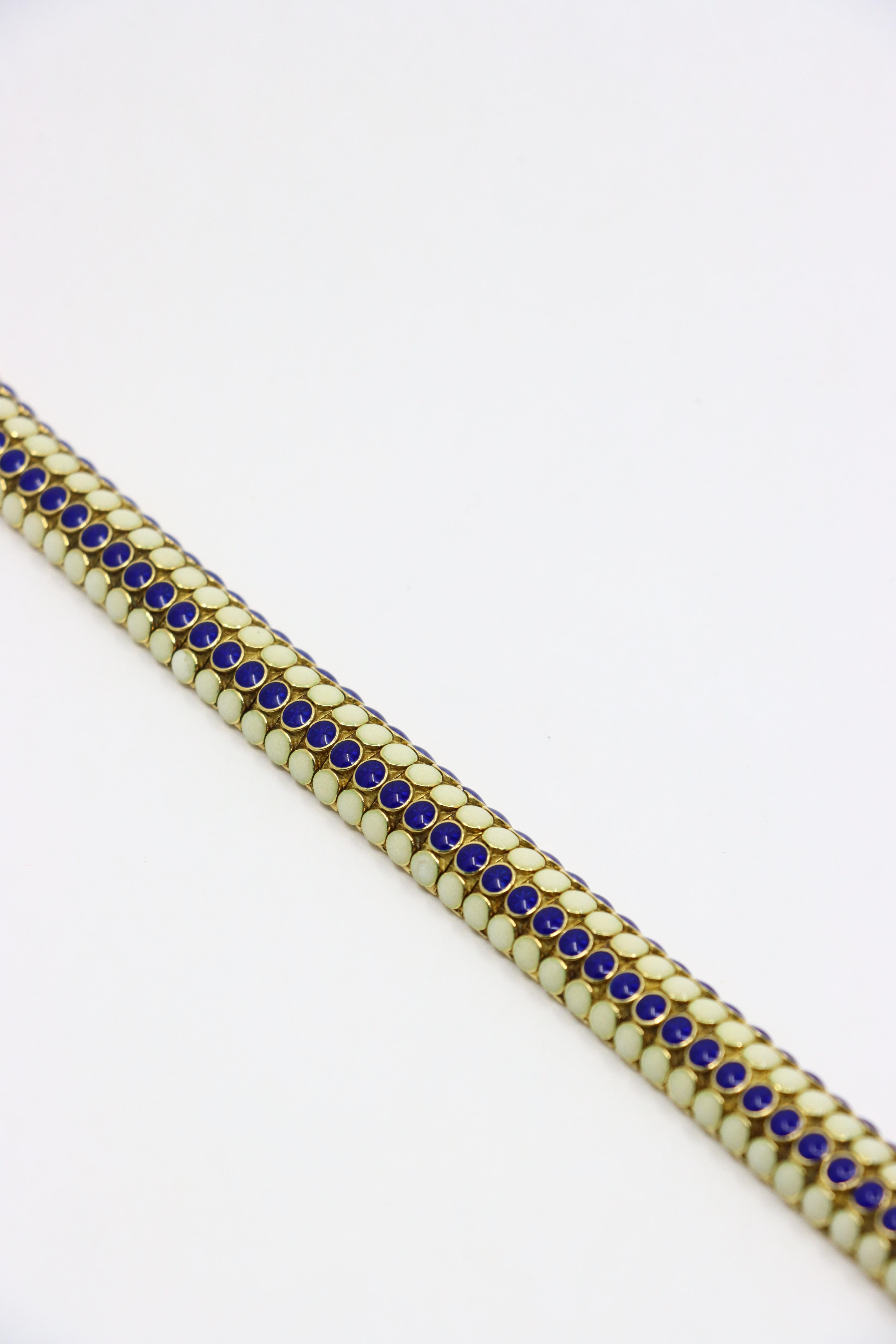 Bracciale vintage con smalto in oro 18 carati di Tiffany & Co. in vendita 10