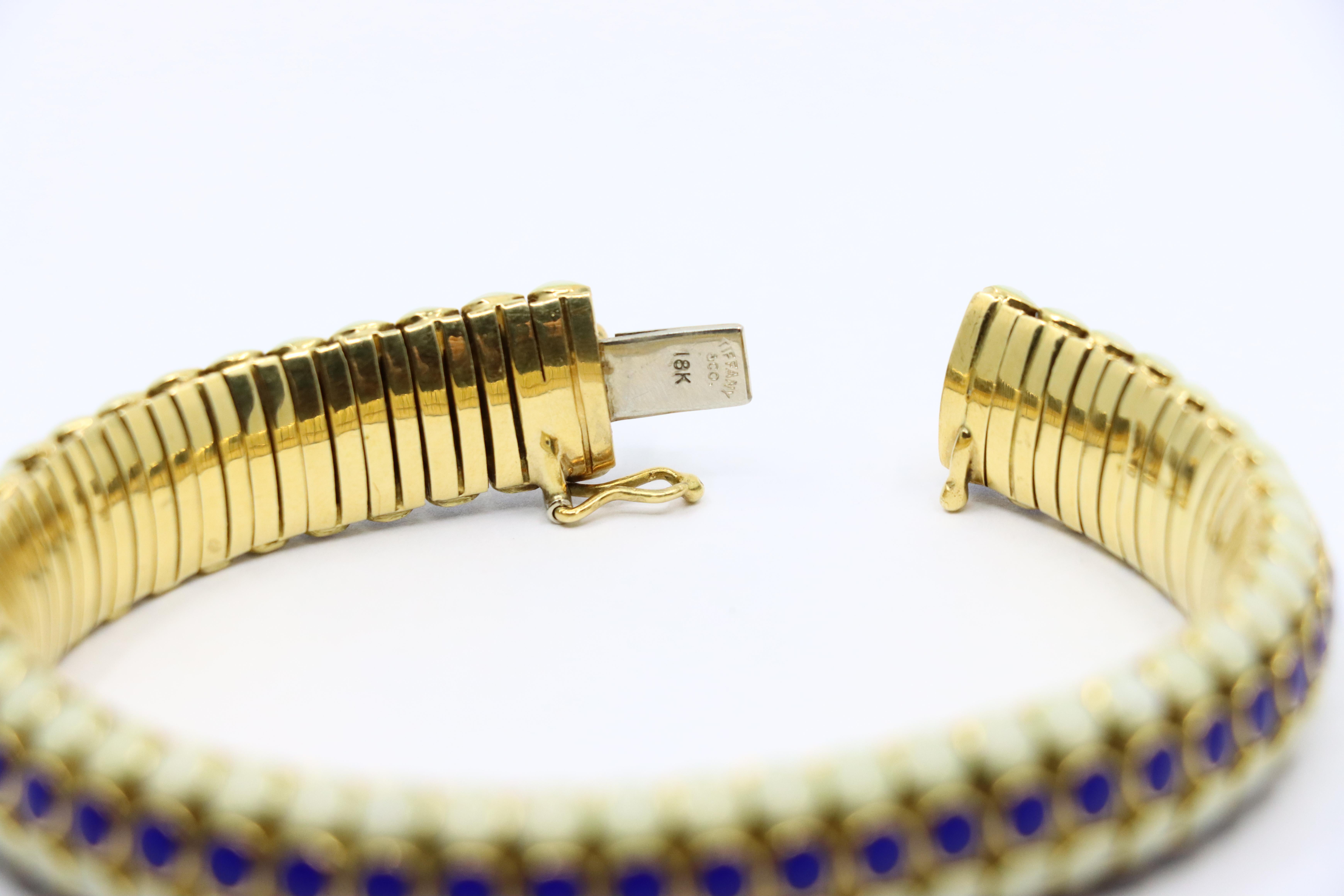 Bracciale vintage con smalto in oro 18 carati di Tiffany & Co. in vendita 11