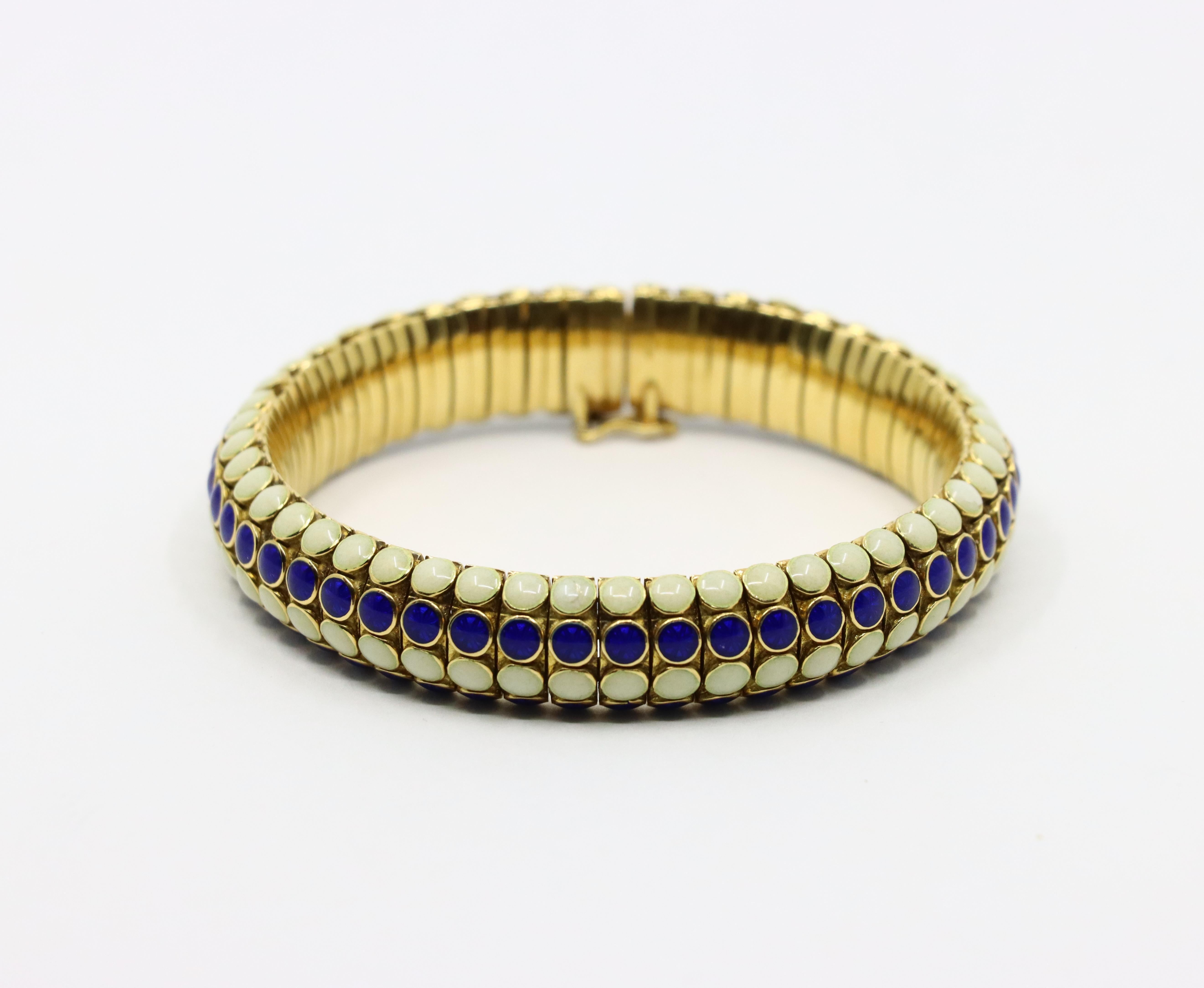 Bracciale vintage con smalto in oro 18 carati di Tiffany & Co. in vendita 1