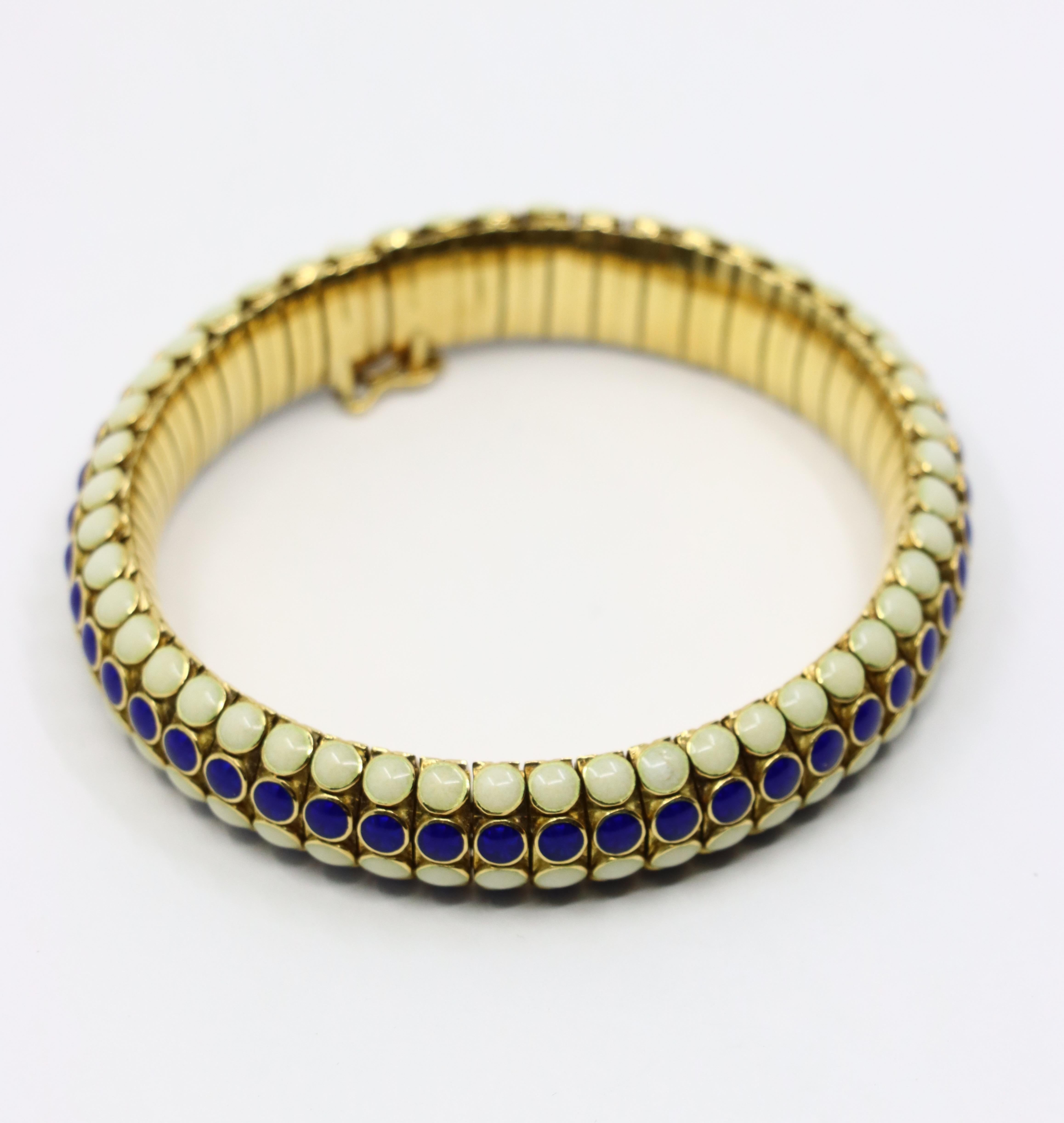 Bracciale vintage con smalto in oro 18 carati di Tiffany & Co. in vendita 2