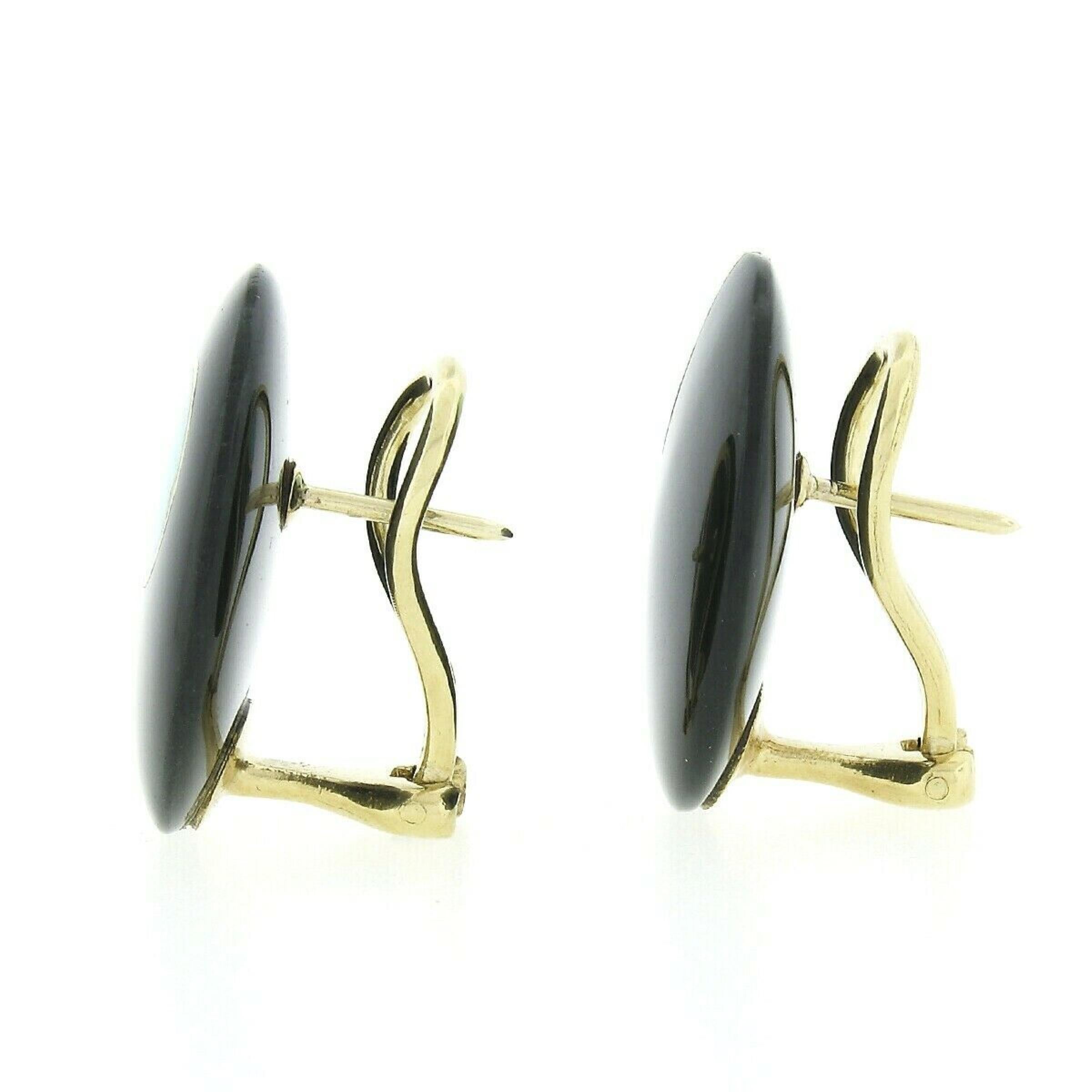 tiffany black onyx earrings