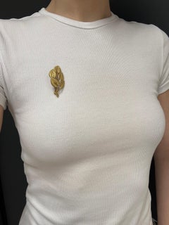 Vintage Tiffany & Co. 18k Gold Italian Leaf Pin Brooch