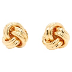 Vintage Tiffany & Co. 18K Gold Love Knot Stud Earrings