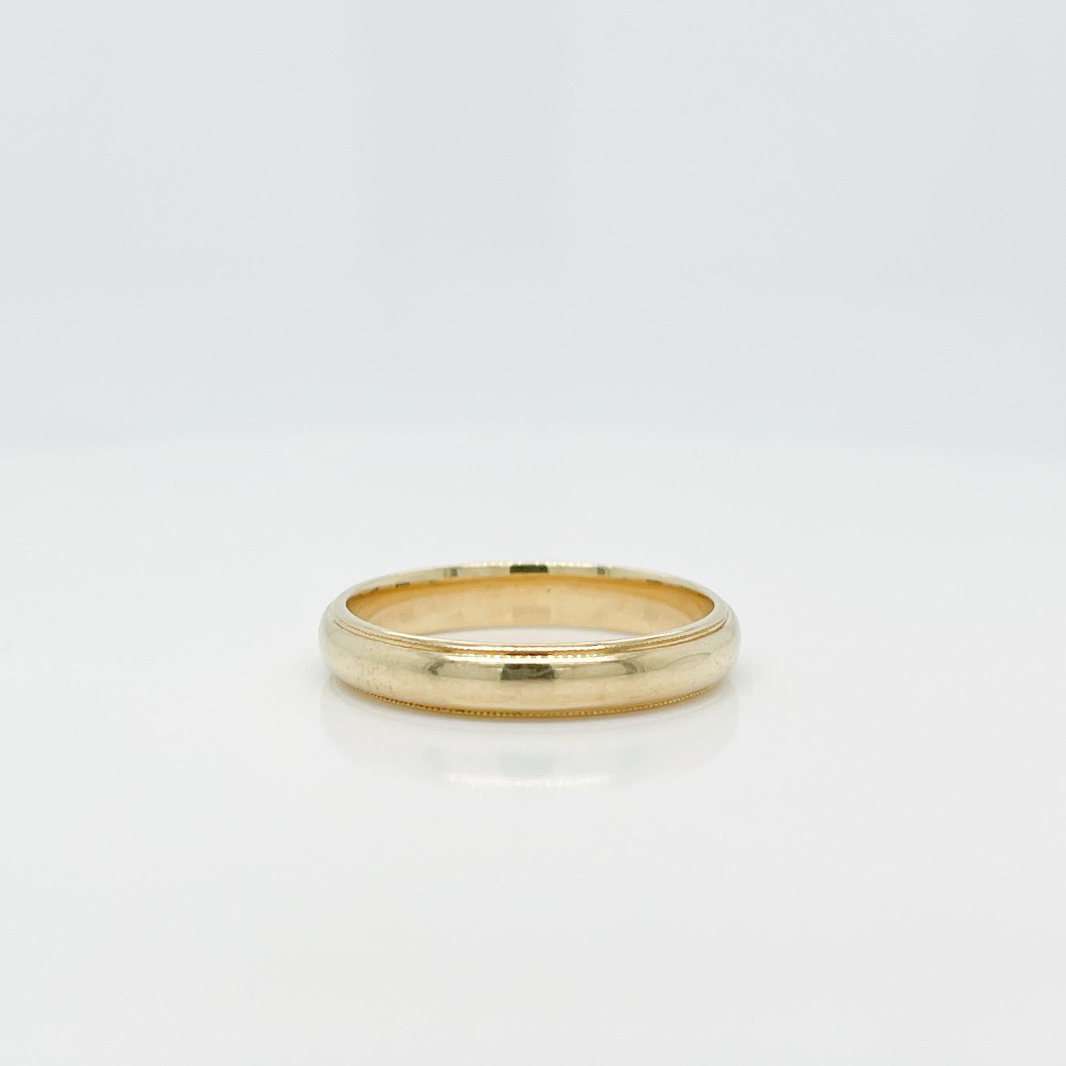 Women's or Men's Vintage Tiffany & Co. 18k Gold Men's Wedding Band or Ring