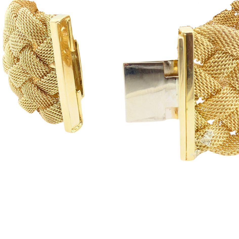 18 Karat Gold gewebtes, geflochtenes Mesh-Armband von Tiffany & Co., Vintage 5