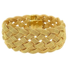 Tiffany & Co. Bracelet tressé en maille tissée en or 18 carats