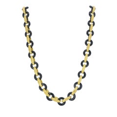 Vintage Tiffany
Co. 18k Gold Onyx Necklace