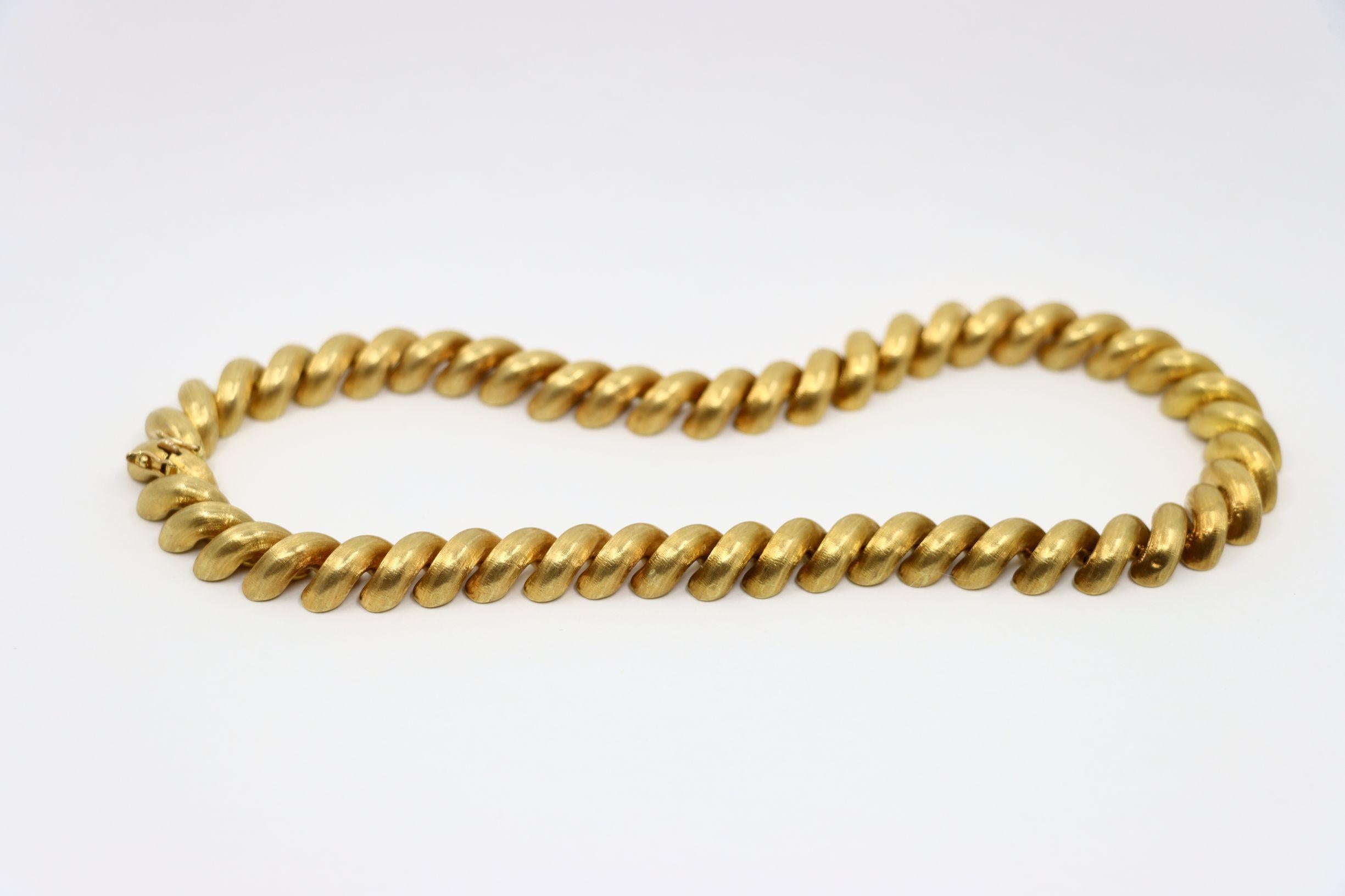 Vintage Tiffany & Co. Collana a catena San Marco in oro 18 carati in vendita 1