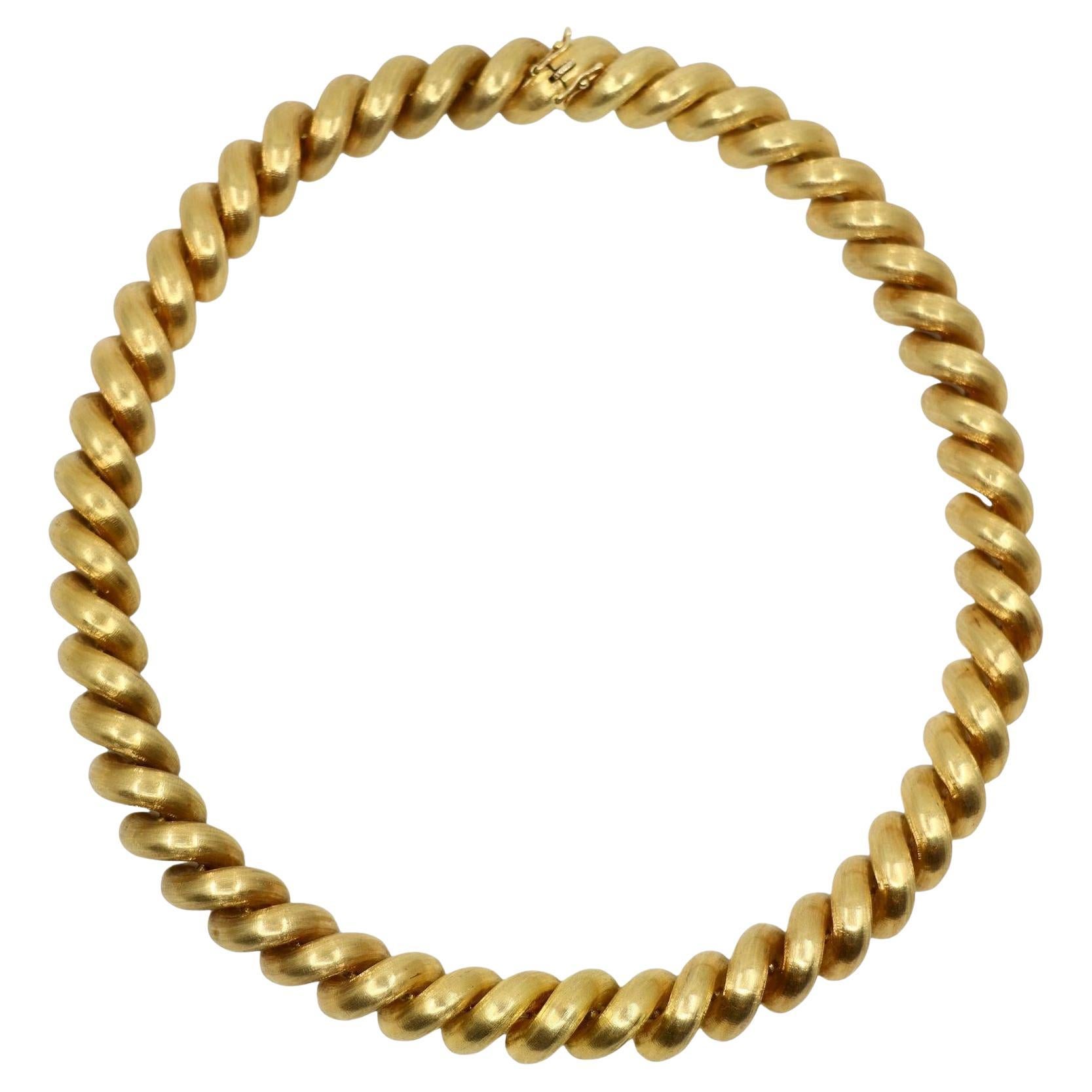 Vintage Tiffany & Co. Collana a catena San Marco in oro 18 carati in vendita