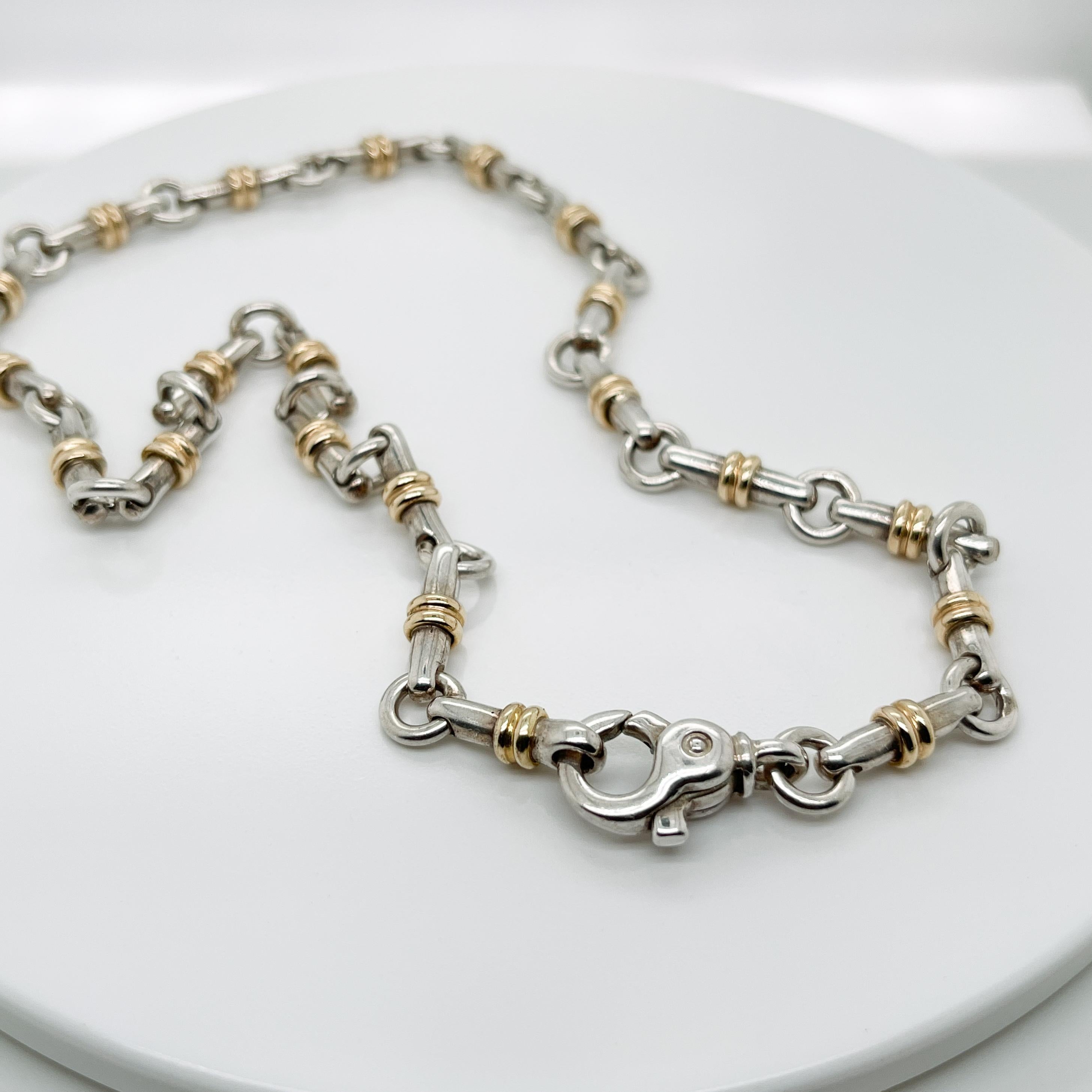 gold and silver tiffany necklace