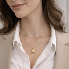 Vintage Tiffany & Co. 18k Gold "X" Signature Pendant 16" Cable Link Necklace