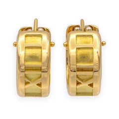 Vintage Tiffany & Co. 18K Yellow Gold Atlas Small Hoop Earrings ½ Inch (1995)