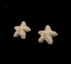 Vintage Tiffany & Co. 18K Yellow Gold Bumpy Starfish Stud Earrings