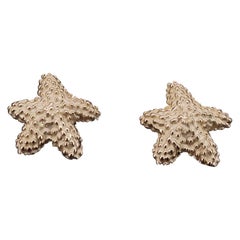 Vintage Tiffany & Co. 18K Yellow Gold Bumpy Starfish Stud Earrings