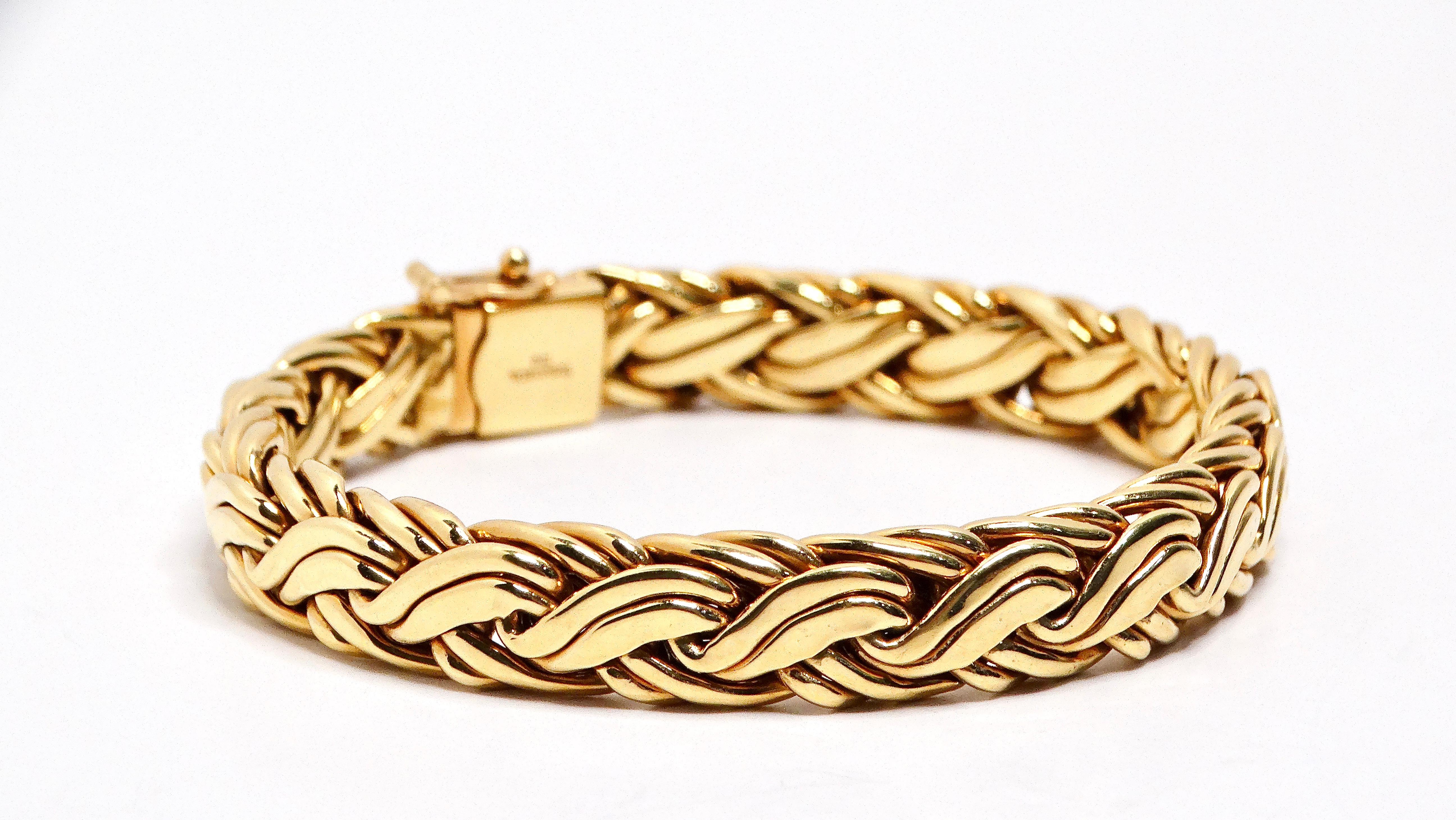 Byzantinisches Vintage-Armband von Tiffany & Co. aus 18 Karat Gelbgold im Zustand „Gut“ in Scottsdale, AZ