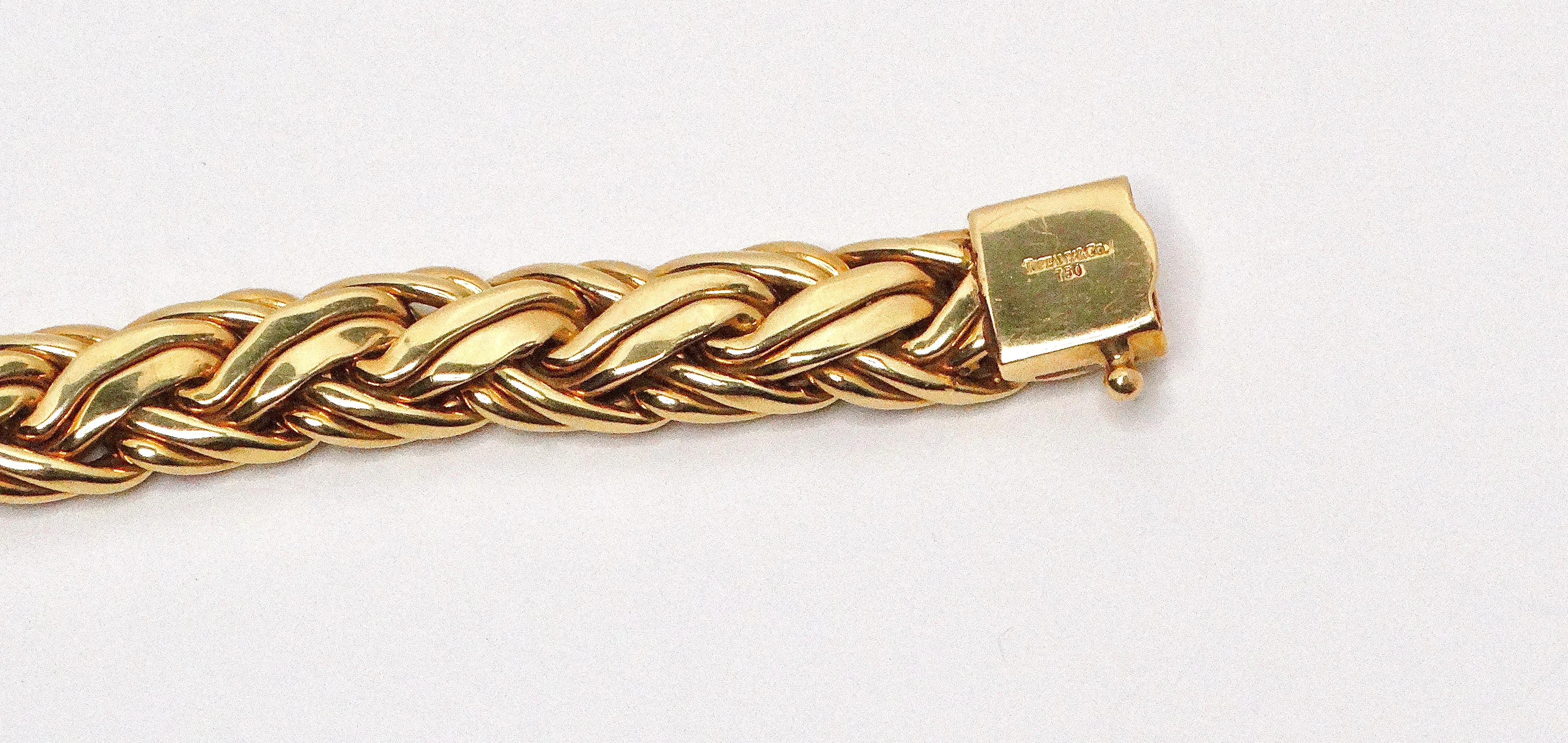Byzantinisches Vintage-Armband von Tiffany & Co. aus 18 Karat Gelbgold für Damen oder Herren