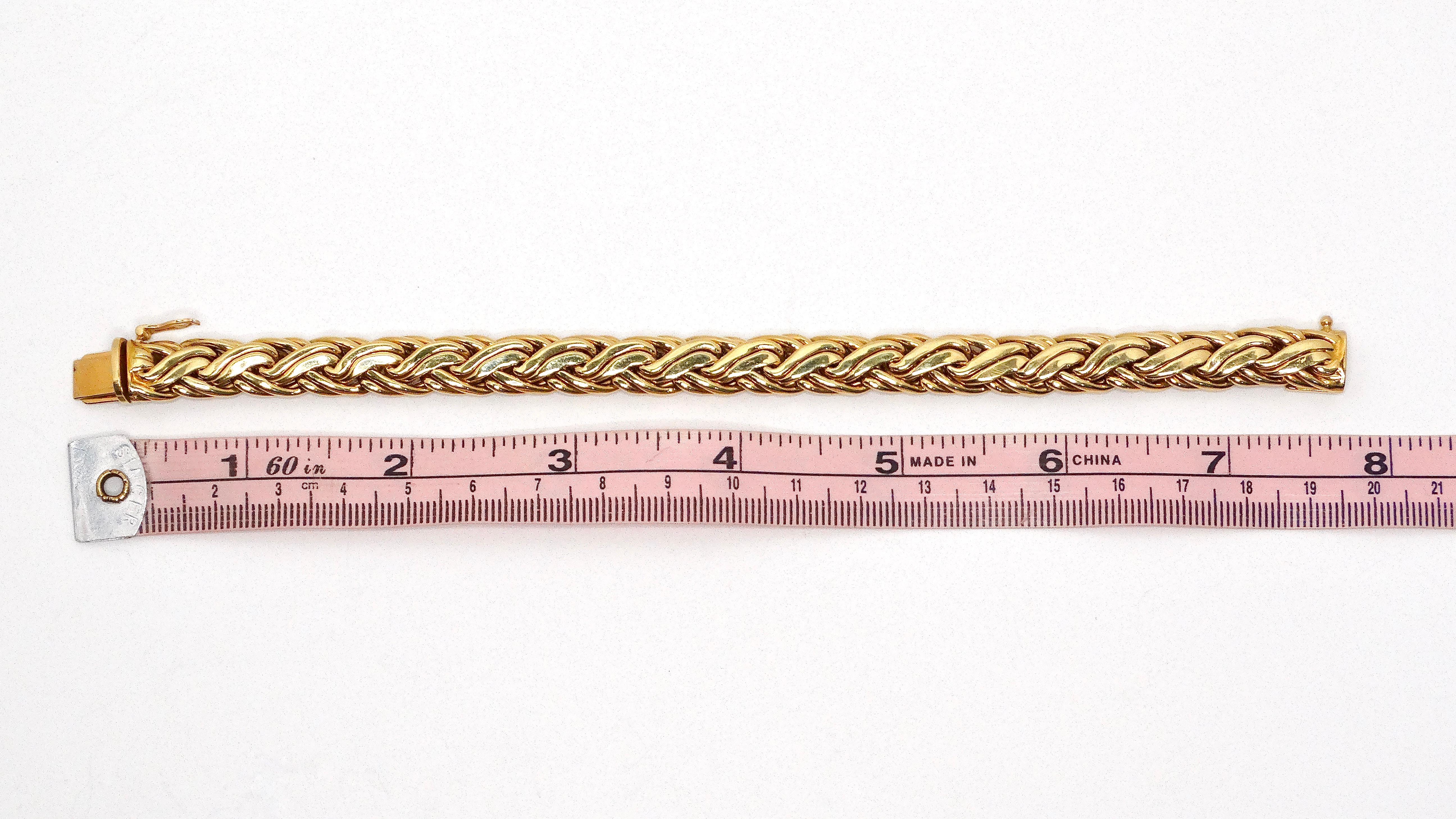 Byzantinisches Vintage-Armband von Tiffany & Co. aus 18 Karat Gelbgold 2