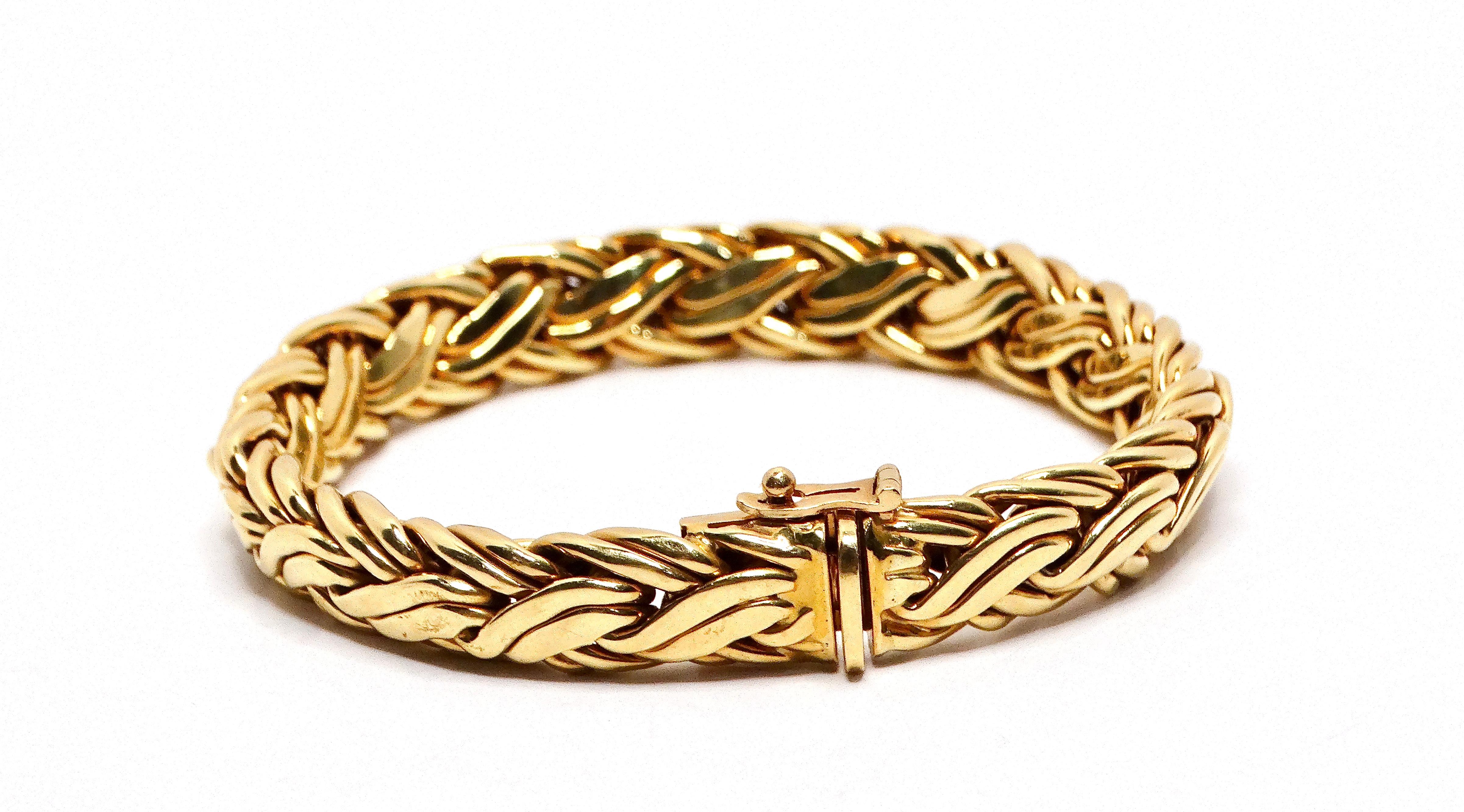Byzantinisches Vintage-Armband von Tiffany & Co. aus 18 Karat Gelbgold 3