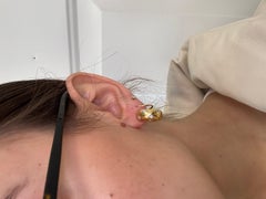 Vintage Tiffany & Co. 18K Yellow Gold Diamond Huggie Earrings