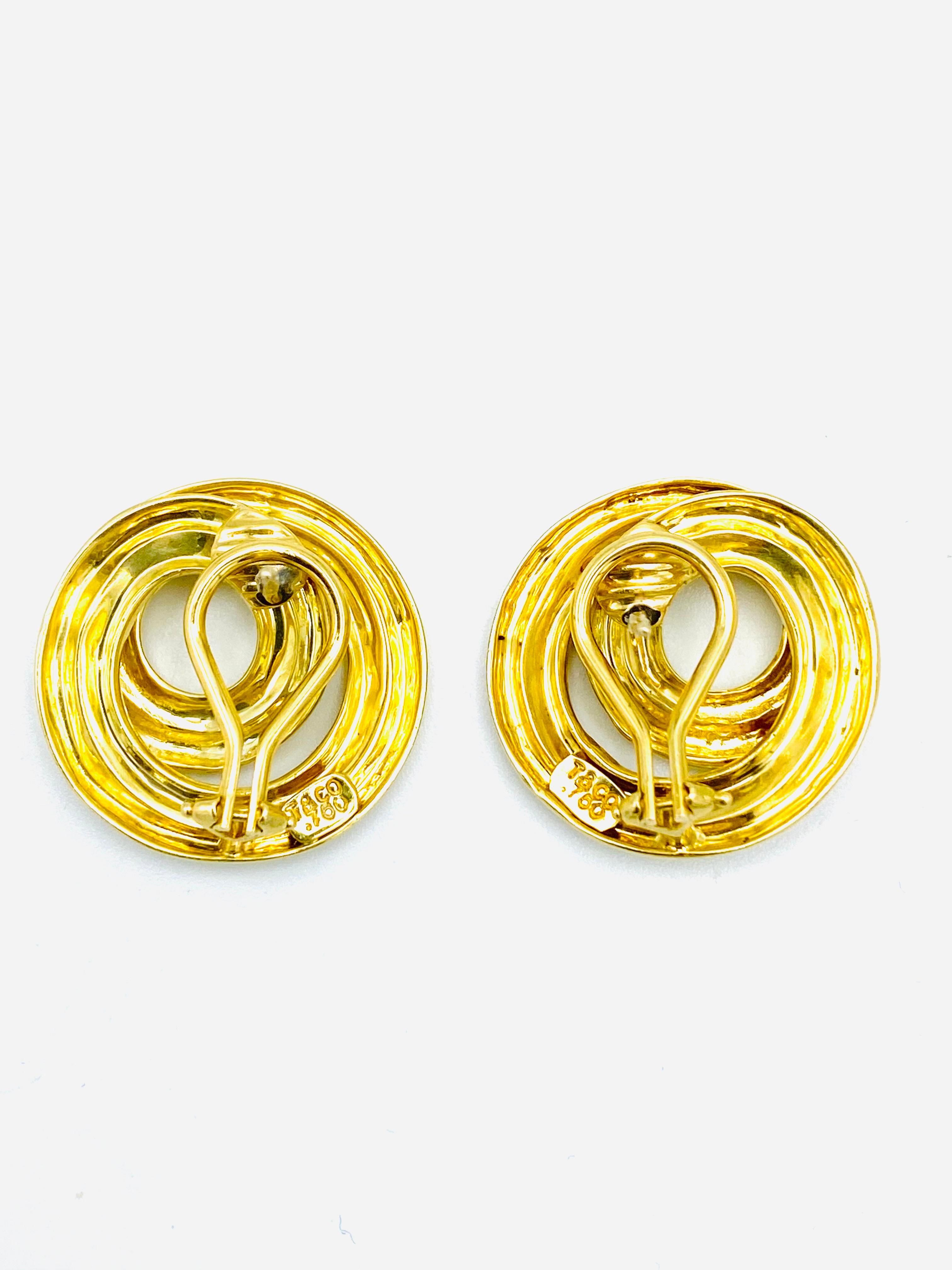 Vintage Tiffany & Co. 18K Yellow Gold Earrings 1