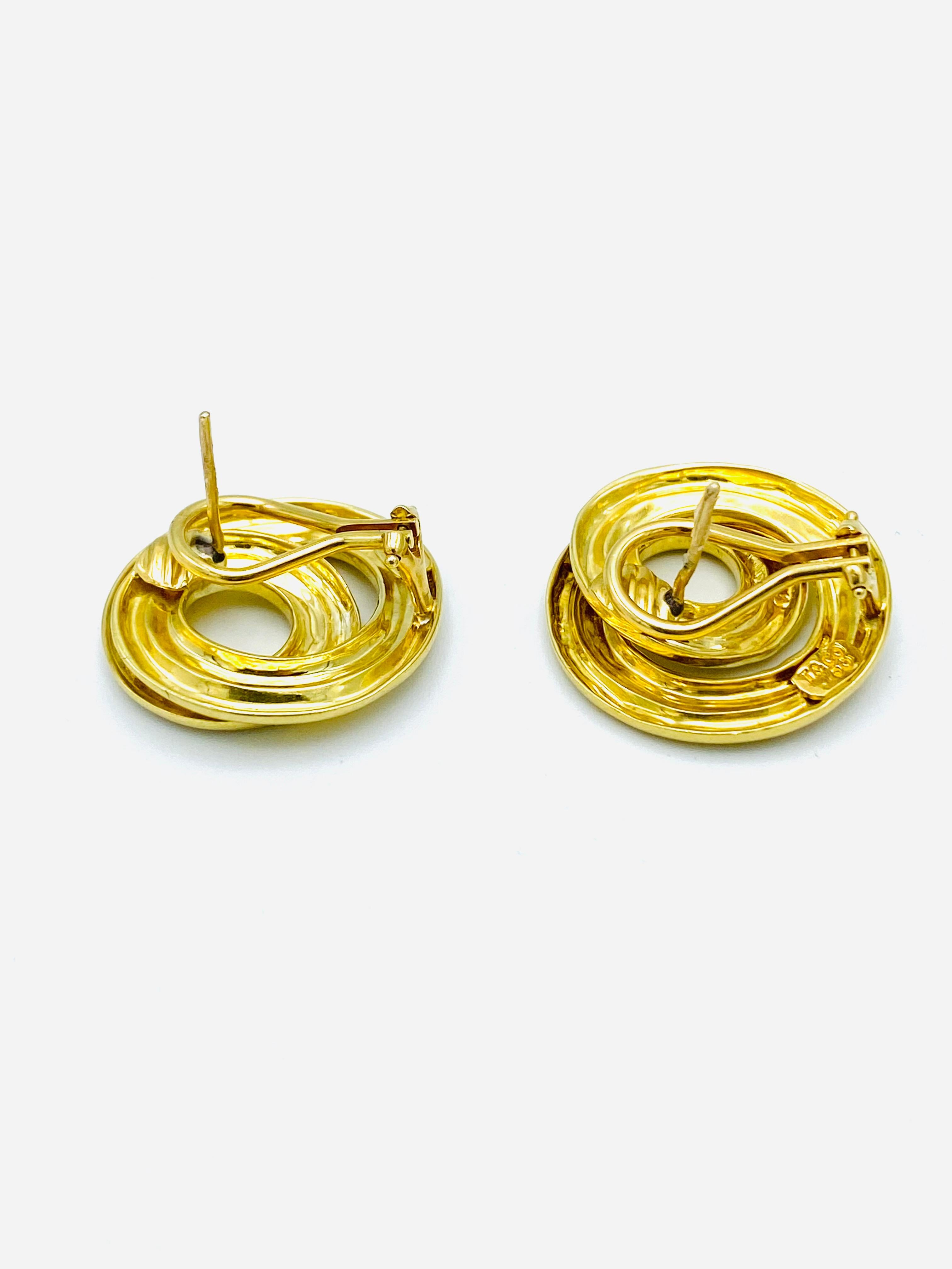 Vintage Tiffany & Co. 18K Yellow Gold Earrings 3