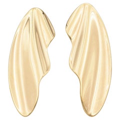 Tiffany & Co. Elsa Peretti, petites boucles d'oreilles vintage en or jaune 18 carats