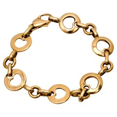 Vintage Tiffany & Co. 18k yellow gold heart chain bracelet