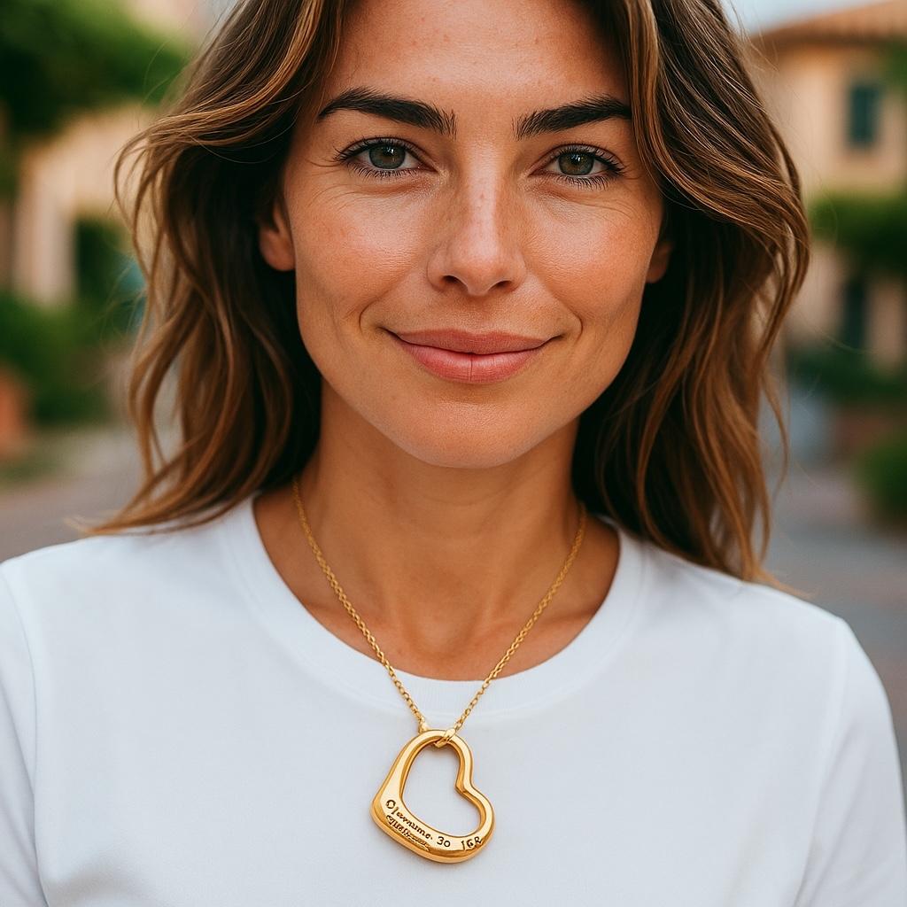 Vintage Tiffany & Co. 18K Yellow Gold Heart Pendant Necklace In Good Condition For Sale In New York, NY