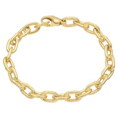 Vintage Tiffany & Co. 18K Yellow Gold Heavy Oval Link Chain Bracelet
