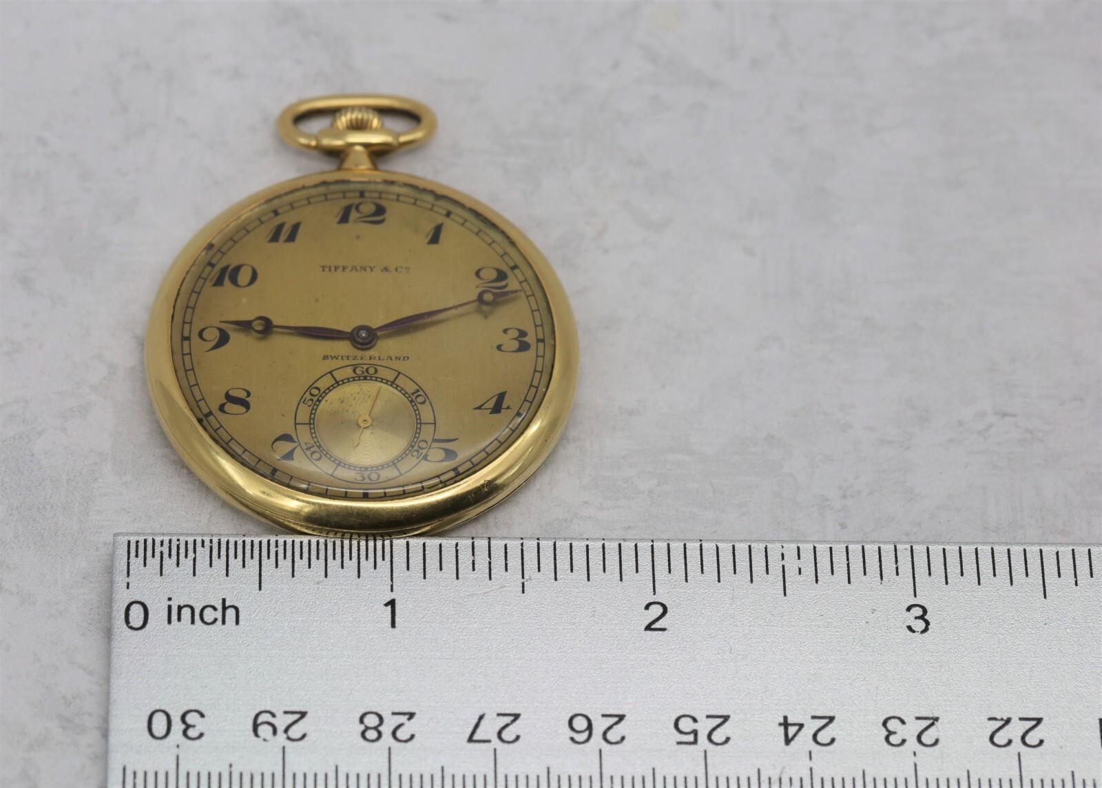 Tiffany & Co. Montre de poche vintage en or jaune 18 carats en vente 6