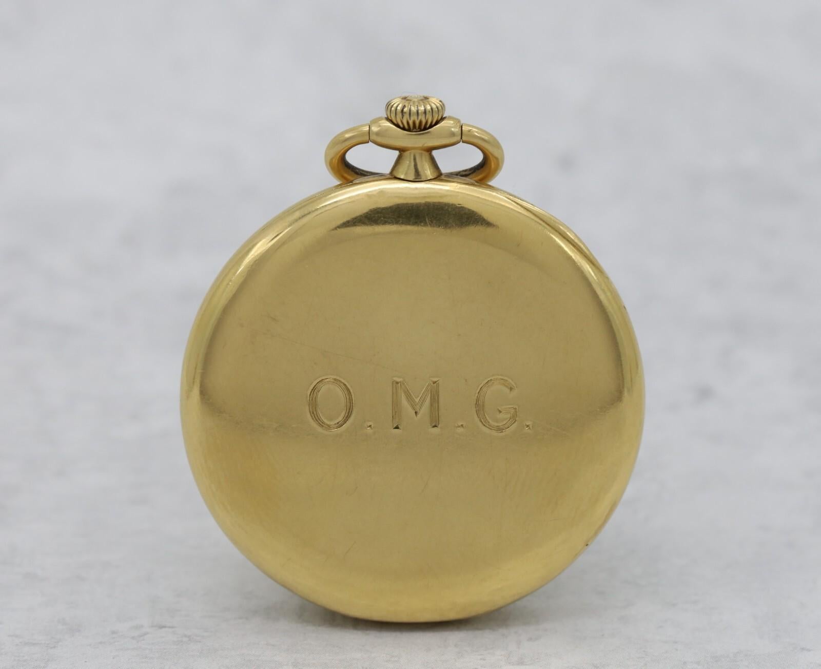 Tiffany & Co. Montre de poche vintage en or jaune 18 carats en vente 1
